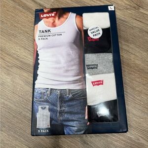 Levi's Classic Tank Top Value Pack - Black, Gray, White